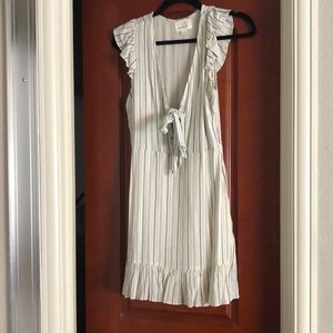 Blue striped mini dress